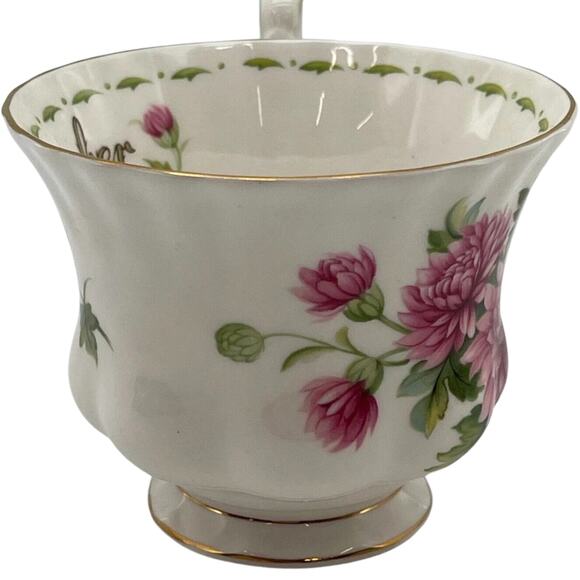 Royal Albert November Teacup & Saucer Set Chrysanthemum Month Flower  Bone China - Picture 5 of 16